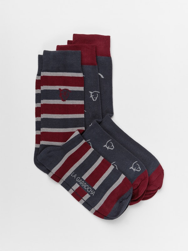 Pack de 3 Chaussettes Rayées | Marengo