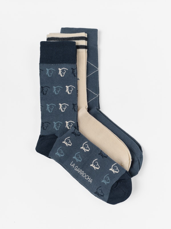 Pack de 3 Chaussettes Multi Cheval | Cobalto