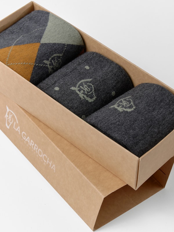 3-Pack Socks | Carbón