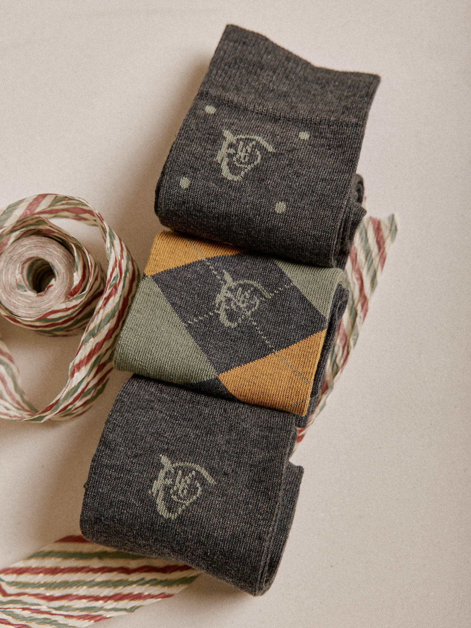 3-Pack Socks | Carbón