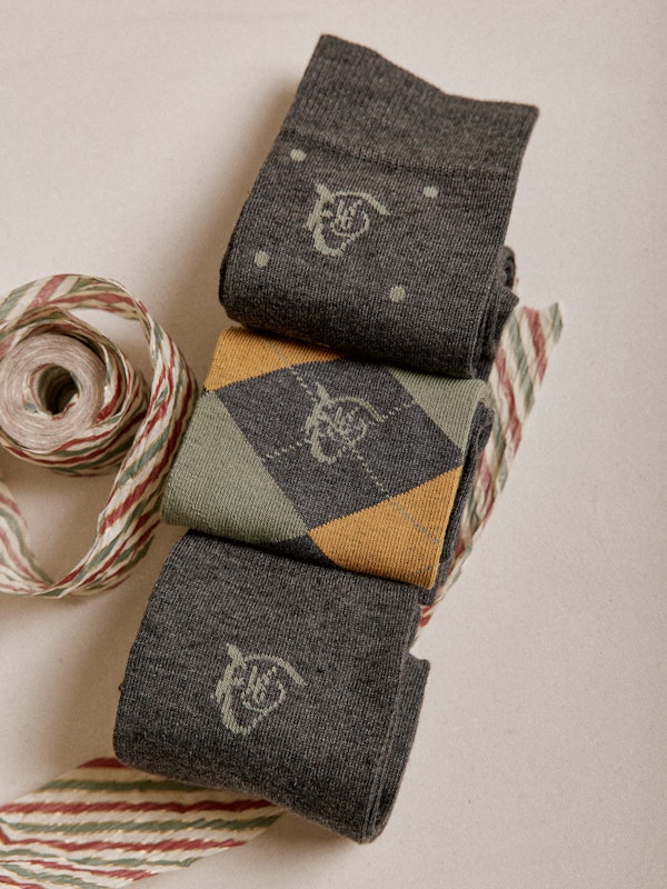 3-Pack Socks | Carbón