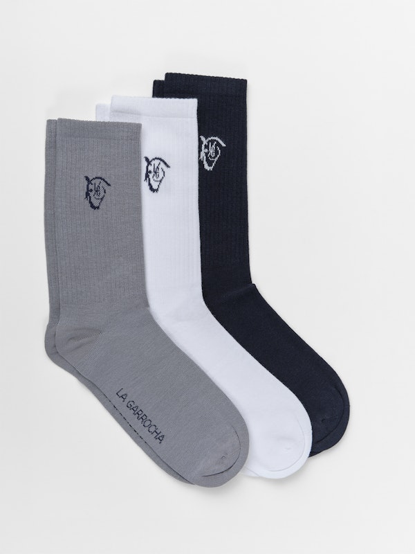 Lot de 3 chaussettes côtelées | Marino
