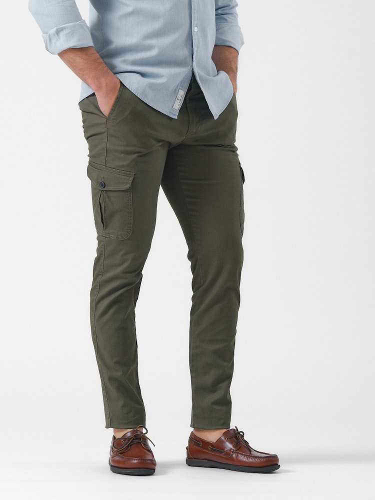 Pantalón Cargo Combinar Pantalon Verde Con Camisa Hombre Camisa