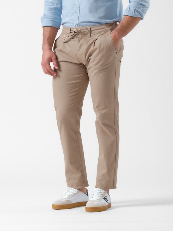 Chino à lacets | Camel