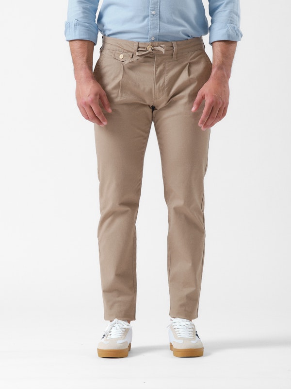 Chino à lacets | Camel