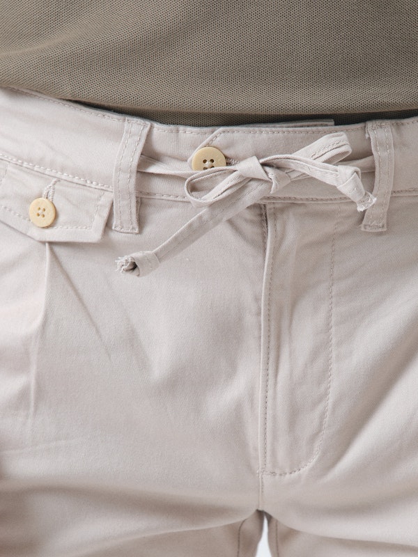 Chino à lacets | Beige