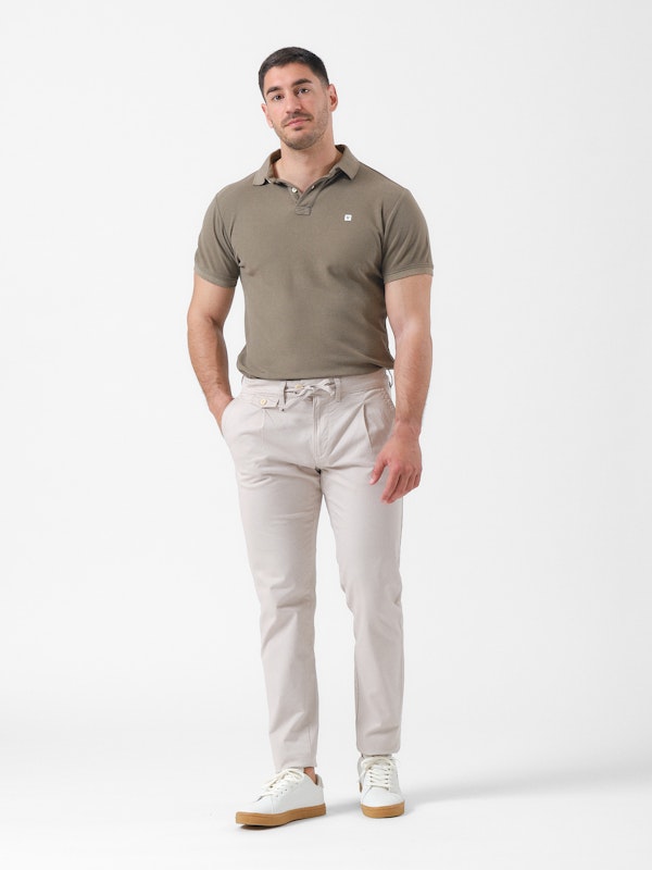 Chino à lacets | Beige