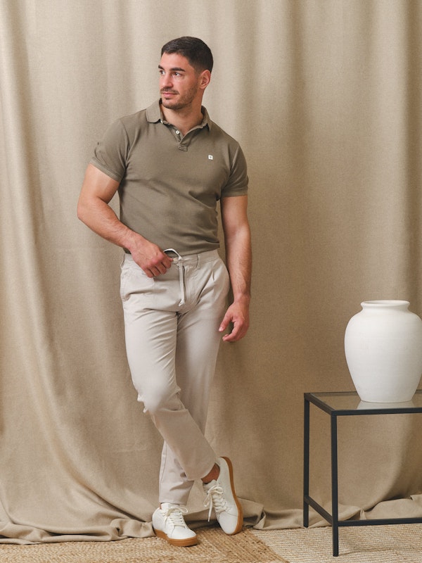 Chino à lacets | Beige