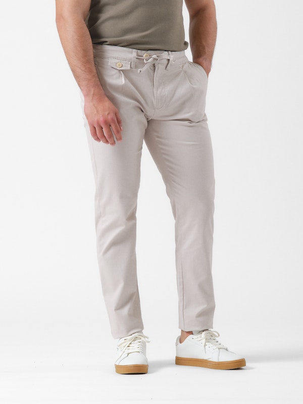 Chino à lacets | Beige