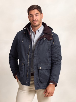 Parka Efecto Encerado | Marino