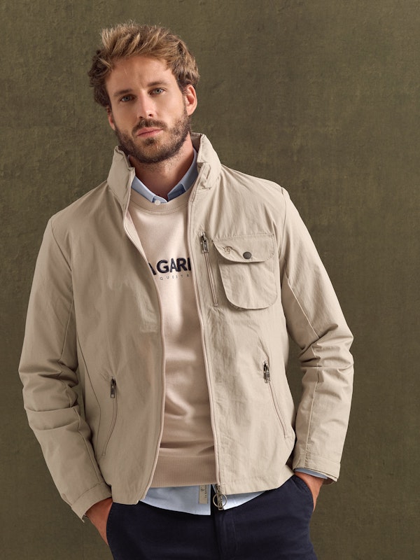 Veste coupe-vent technique | Beige