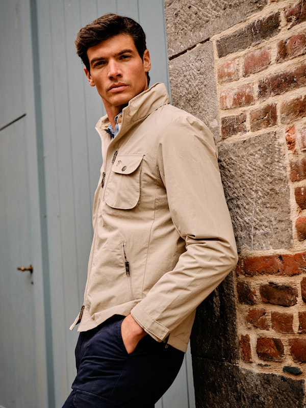 Technical windbreaker Jacket | Beige