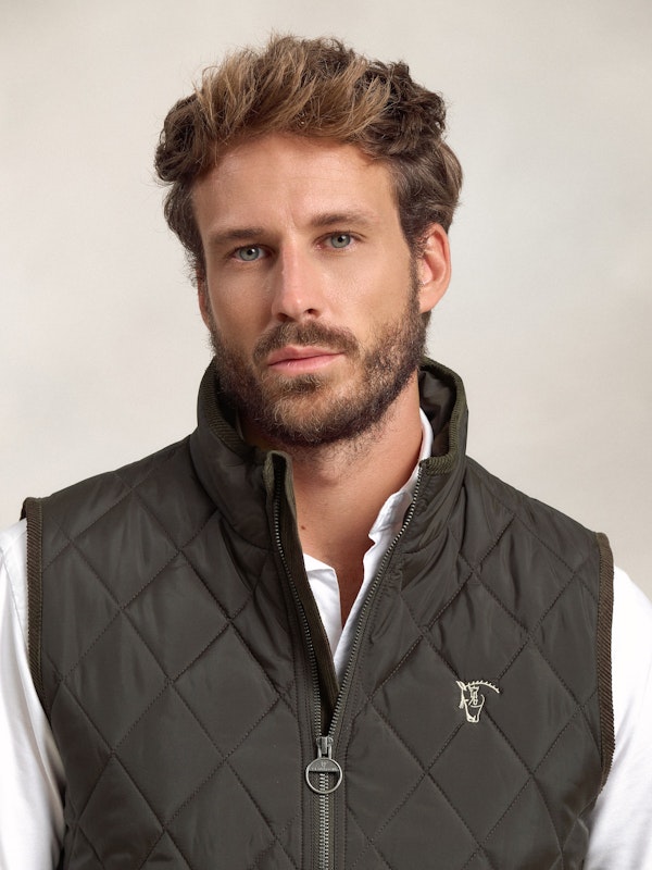 Diamond Quilted Vest | Carbón