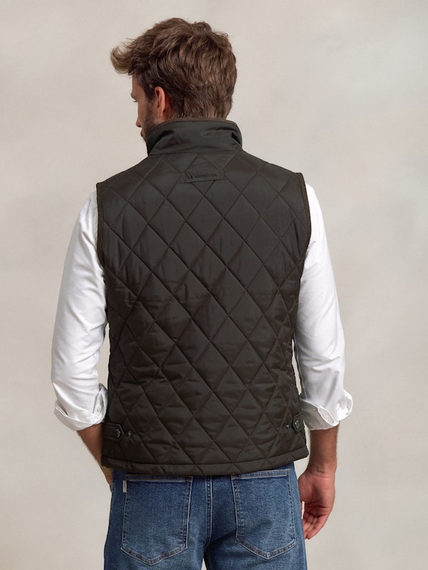 Diamond Quilted Vest | Carbón