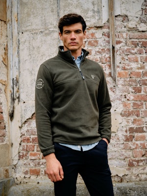 Polar Media Cremallera | Musgo