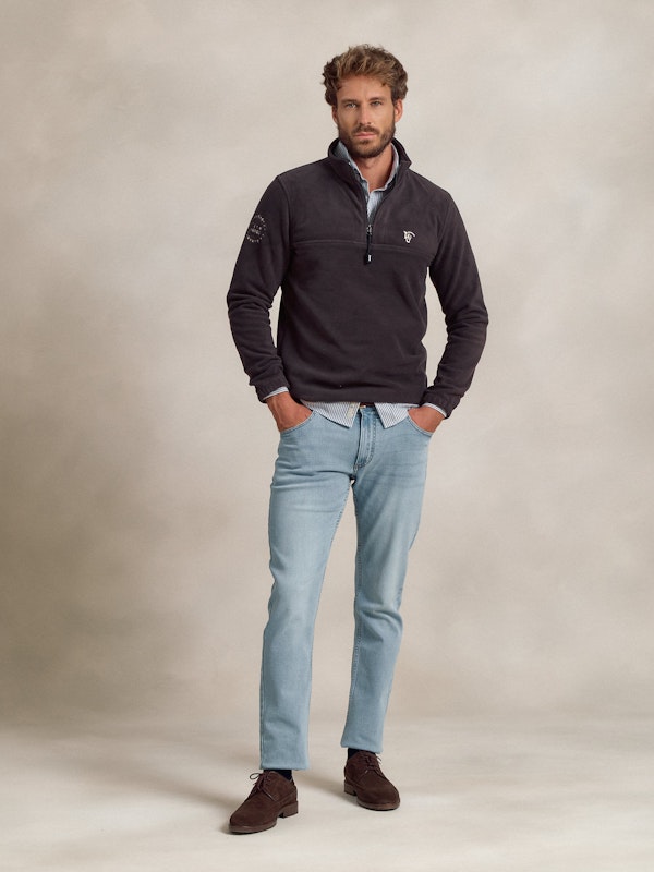 Polaire Demi-zip | Carbón