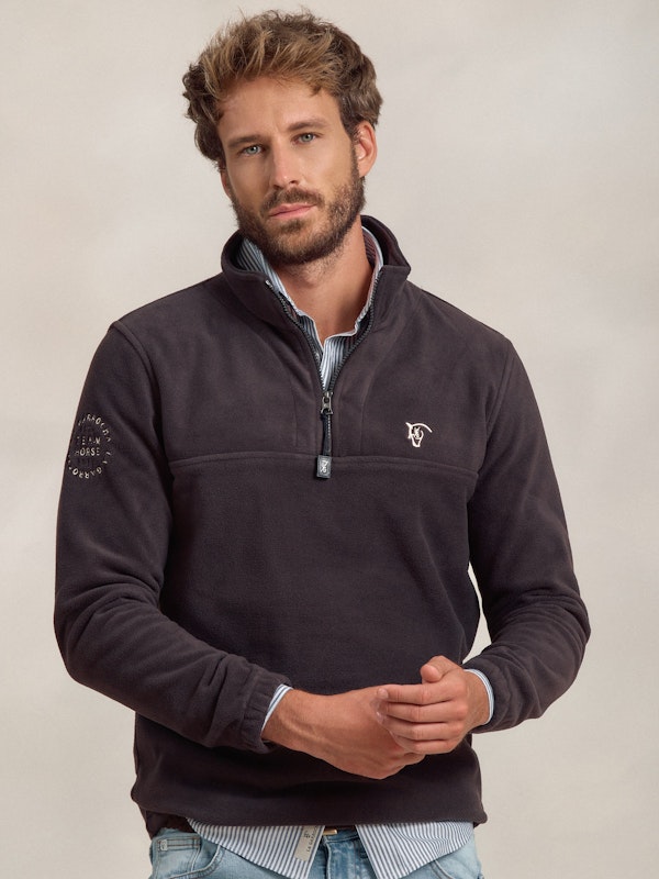 Polaire Demi-zip | Carbón