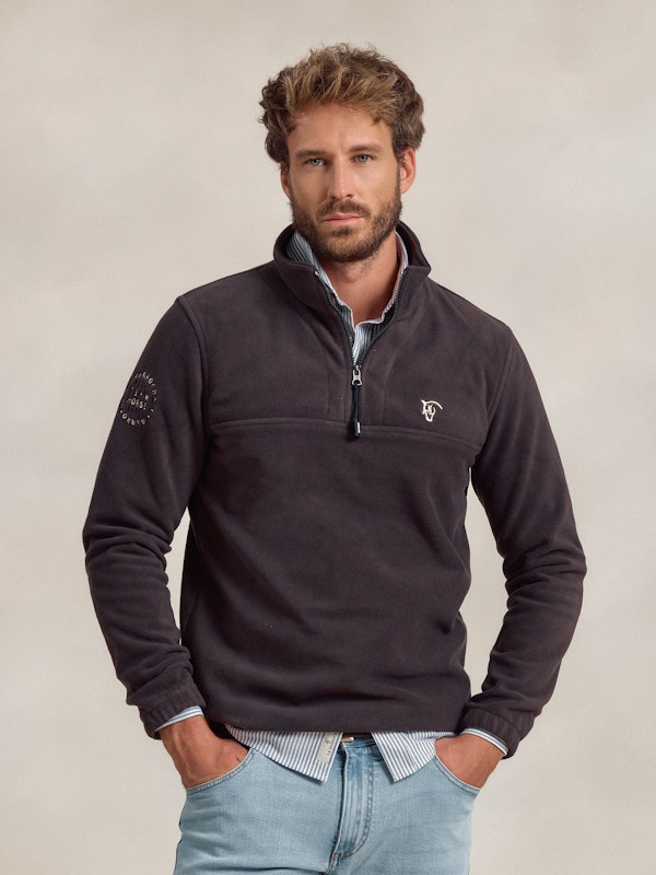 Polaire Demi-zip | Carbón