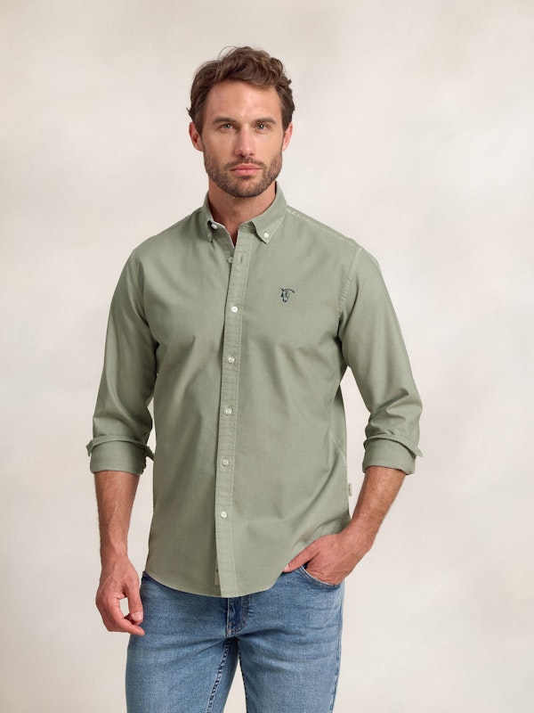 Camisa Garment Dyed | Basil