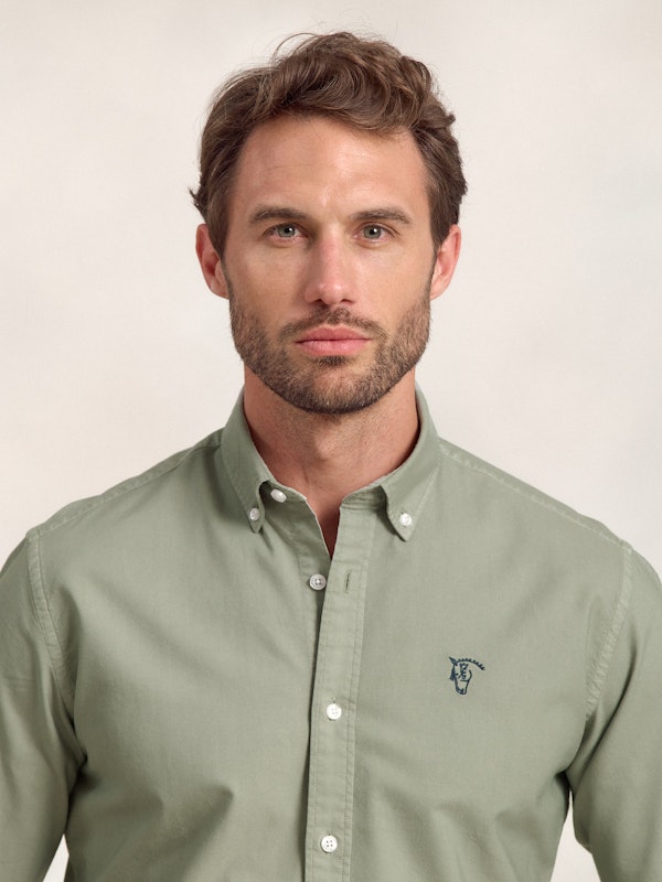 Camisa Garment Dyed | Basil