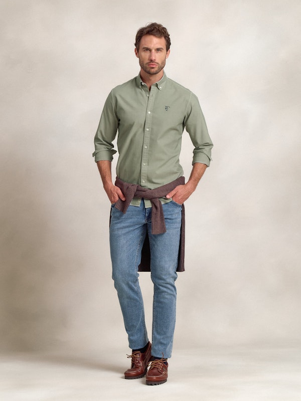 Camisa Garment Dyed | Basil