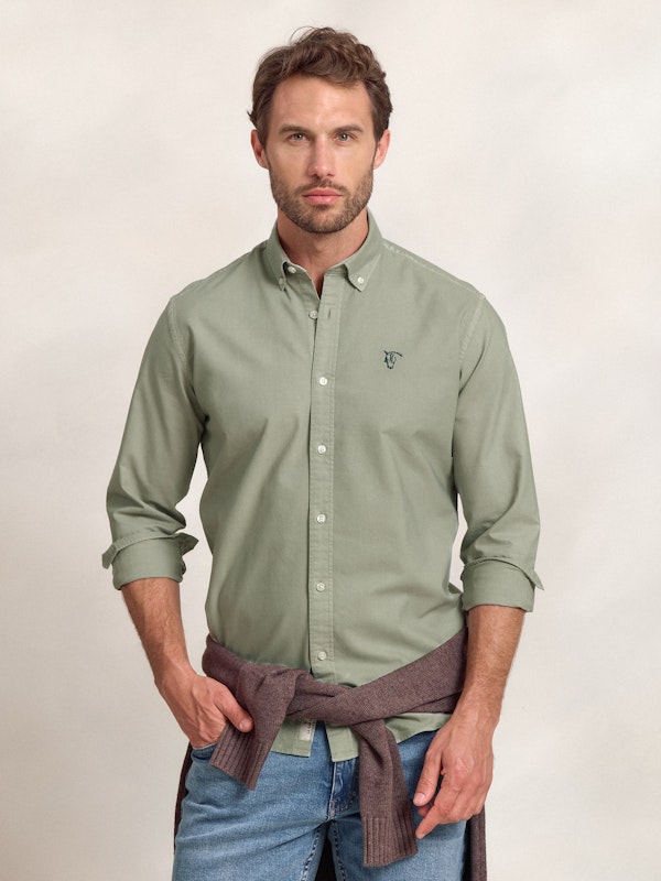 Camisa Garment Dyed | Basil