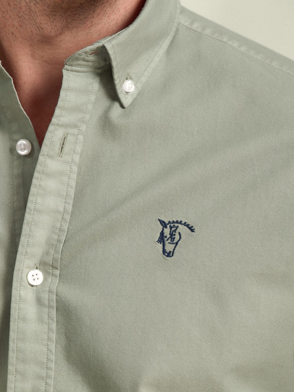 Camisa Garment Dyed | Basil