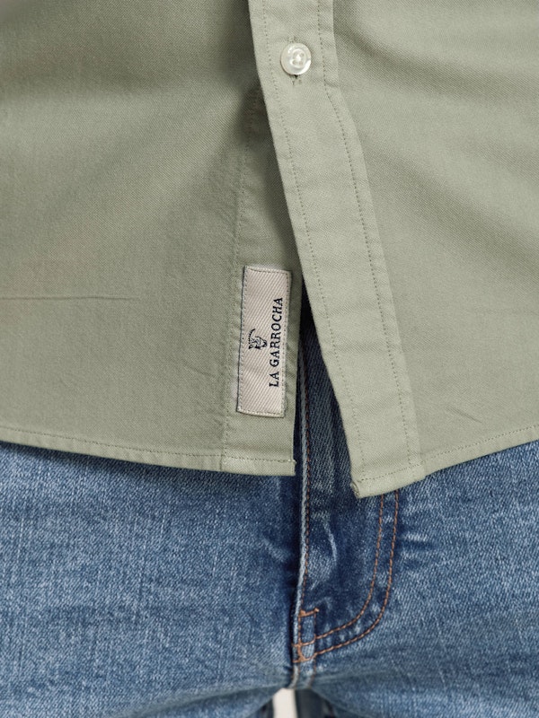 Camisa Garment Dyed | Basil