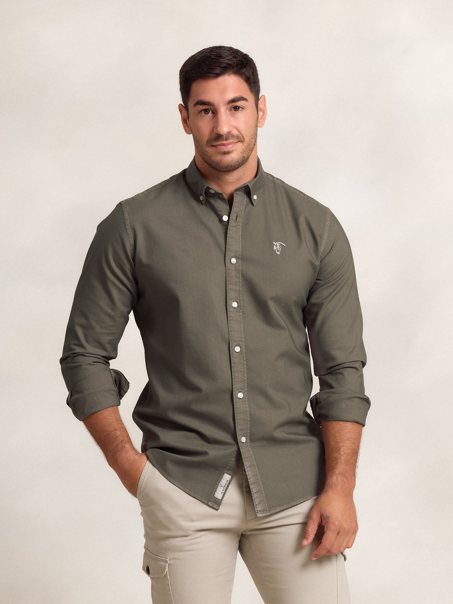 Camisa Garment Dyed | Oliva