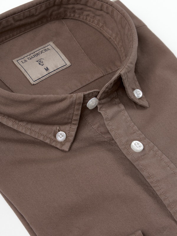 Camisa Garment Dyed | Cocoa