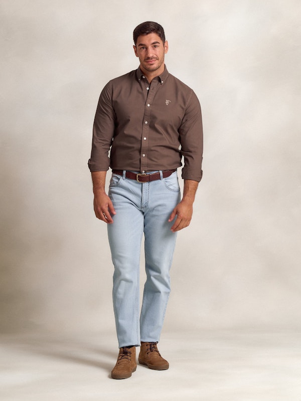 Camisa Garment Dyed | Cocoa