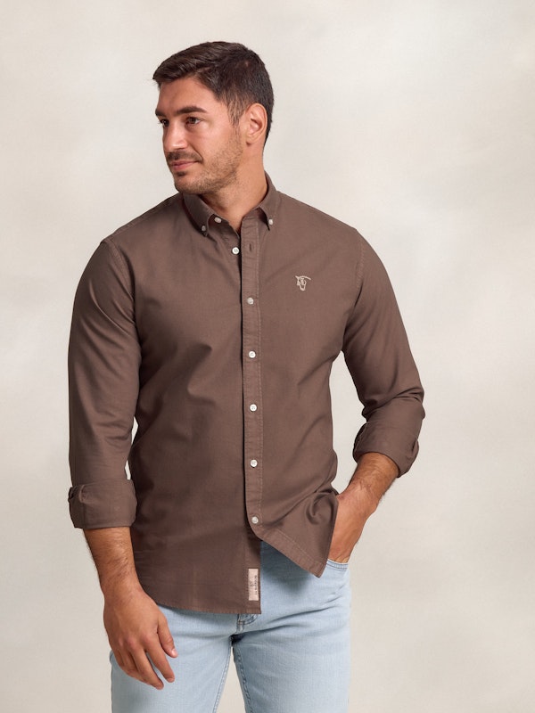 Camisa Garment Dyed | Cocoa