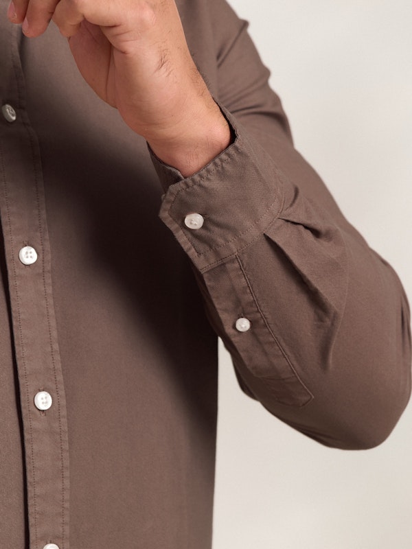 Camisa Garment Dyed | Cocoa