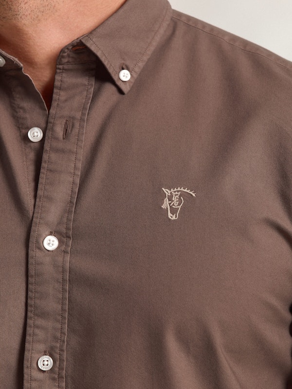 Camisa Garment Dyed | Cocoa