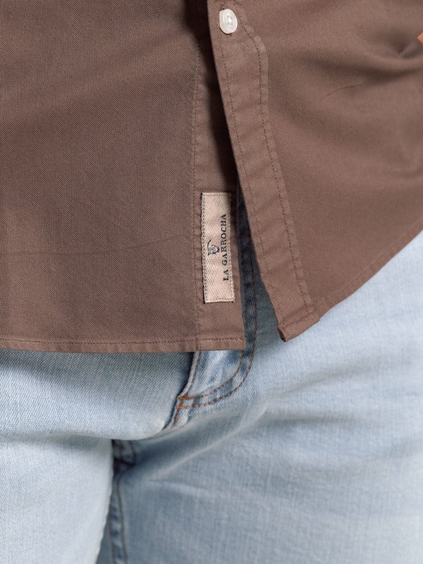 Camisa Garment Dyed | Cocoa