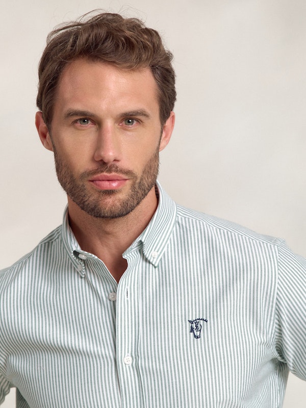 Camisa Oxford Rayas | Verde