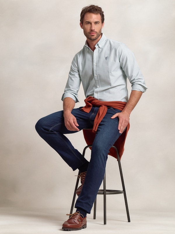 Camisa Oxford Rayas | Verde