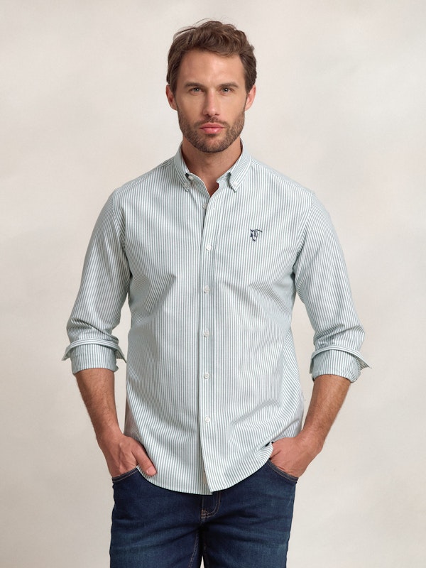 Camisa Oxford Rayas | Verde
