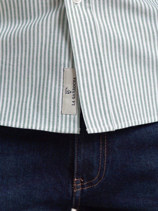 Camisa Oxford Rayas | Verde