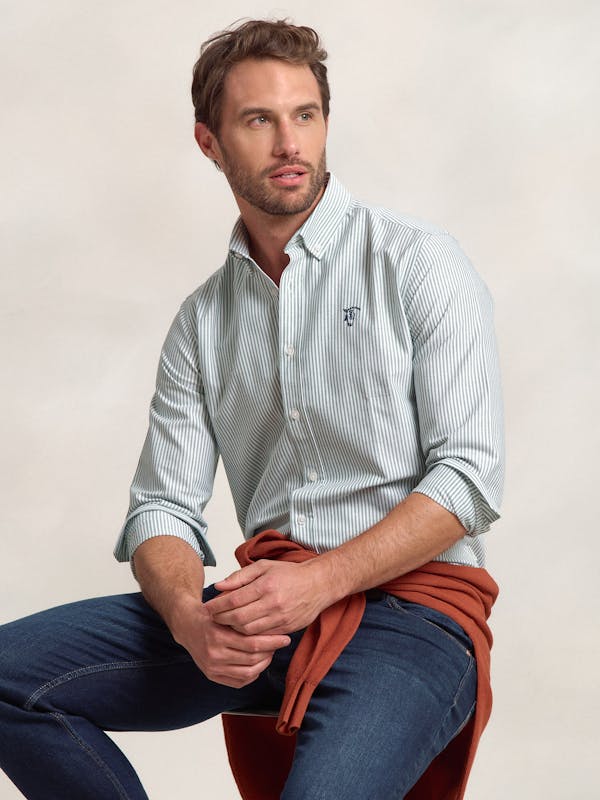 Chemise Oxford à Rayures | Verde