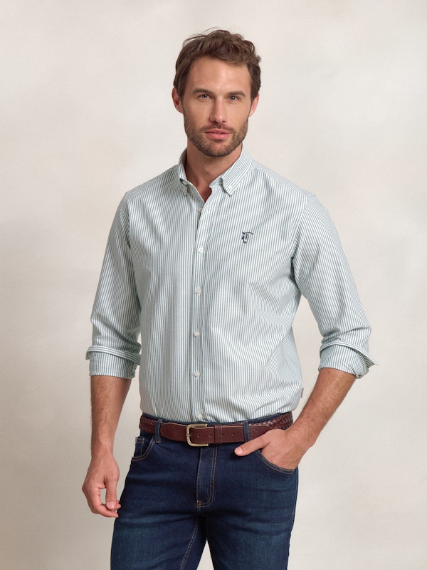 Striped Oxford Shirt | Verde