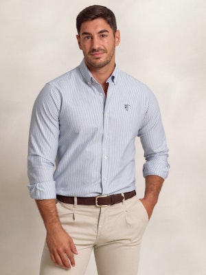 Striped Oxford Shirt | Marino