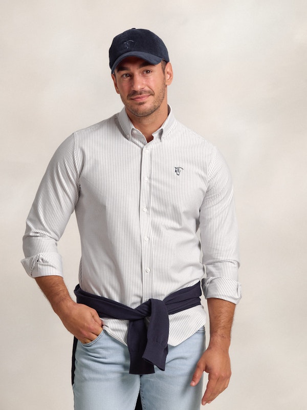 Camisa Oxford Rayas | Gris
