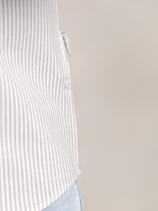 Camisa Oxford Rayas | Gris