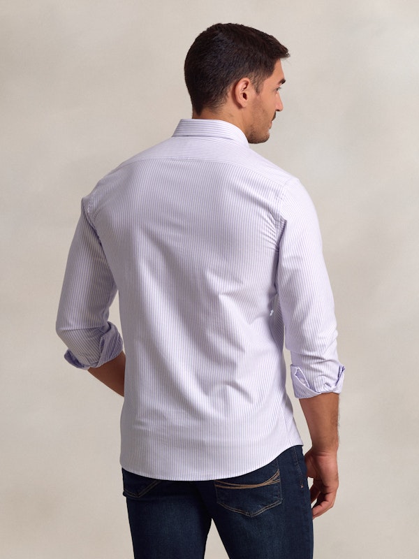Camisa Oxford Rayas | Malva
