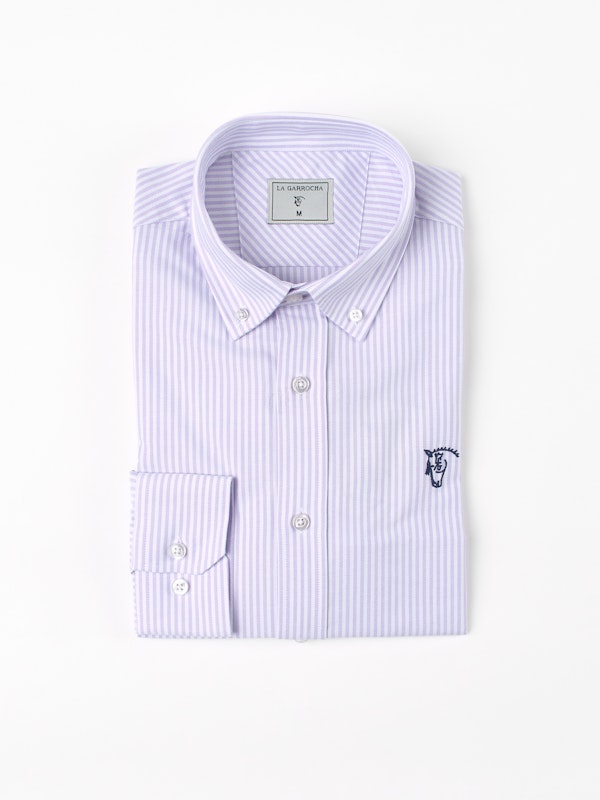 Camisa Oxford Rayas | Malva