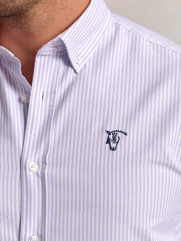 Camisa Oxford Rayas | Malva