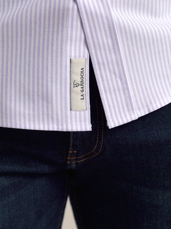 Camisa Oxford Rayas | Malva