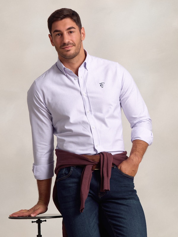 Camisa Oxford Rayas | Malva