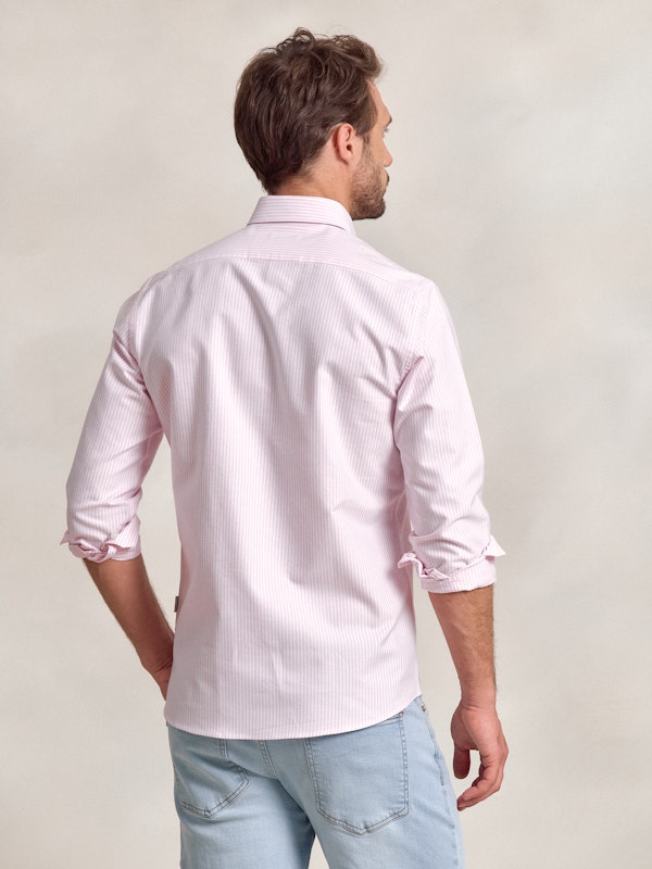 Camisa Oxford Rayas | Rosa